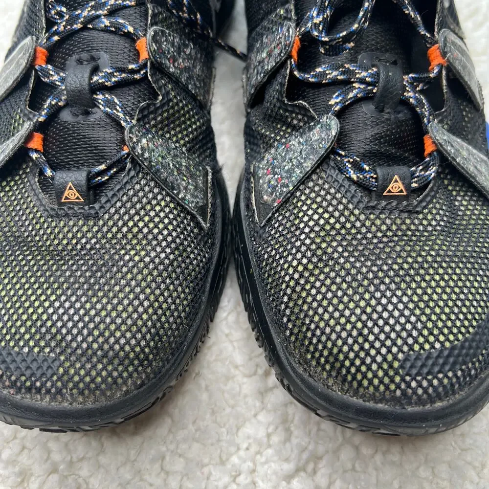 Boys Nike Kyrie 7 Black Blue GS Grind High Tops, Youth Size 5